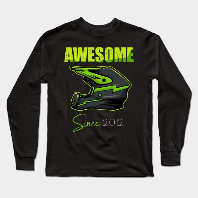 Awesome  Since 2012  Dirt Bike tee Long Sleeve T-Shirt by hadlamcom